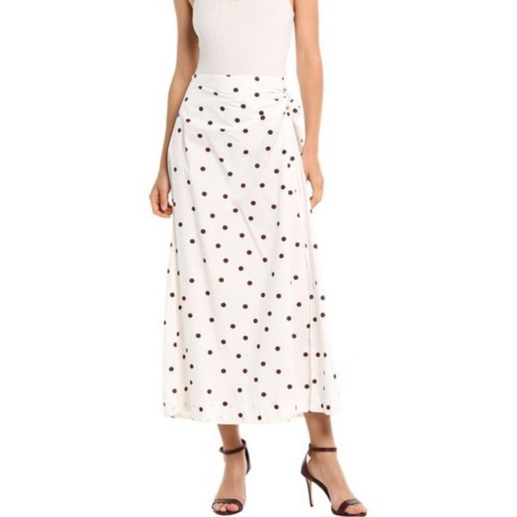 NWT Ganni Polka Dot Midi Skirt. Size 40/ small - Picture 2 of 9